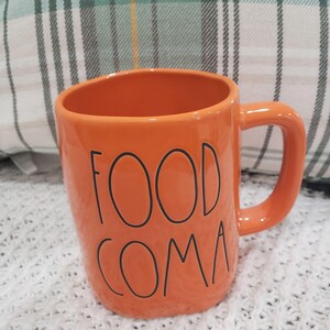 Rae Dunn &quot;Food Coma&quot; Orange Mug Collection