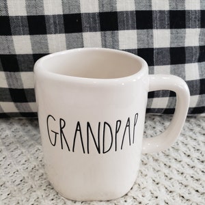 Rae Dunn &quot;Grandpa&quot; White Mug Collection
