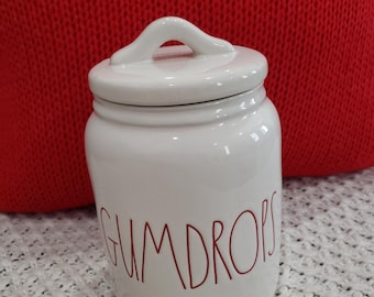 Rae Dunn "Gumdrops" White Small Canister Collection