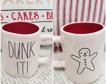 Rae Dunn "Dunk It!" Double Sided Mug  Holiday Collection