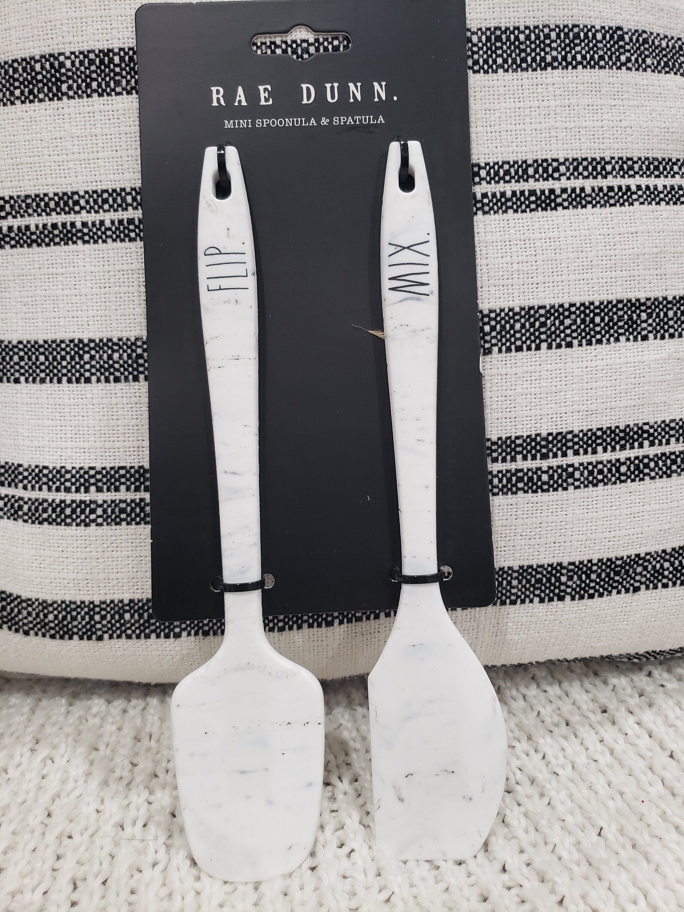 Rae Dunn spread & Flip mini Spatula and Spoonula Marble Collection 