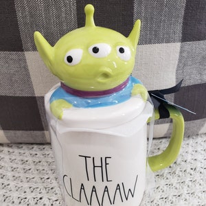 Rae Dunn "The CLAAAAW" Mug & Alien Mug Topper Disney/ Pixar's Toy Story Collection