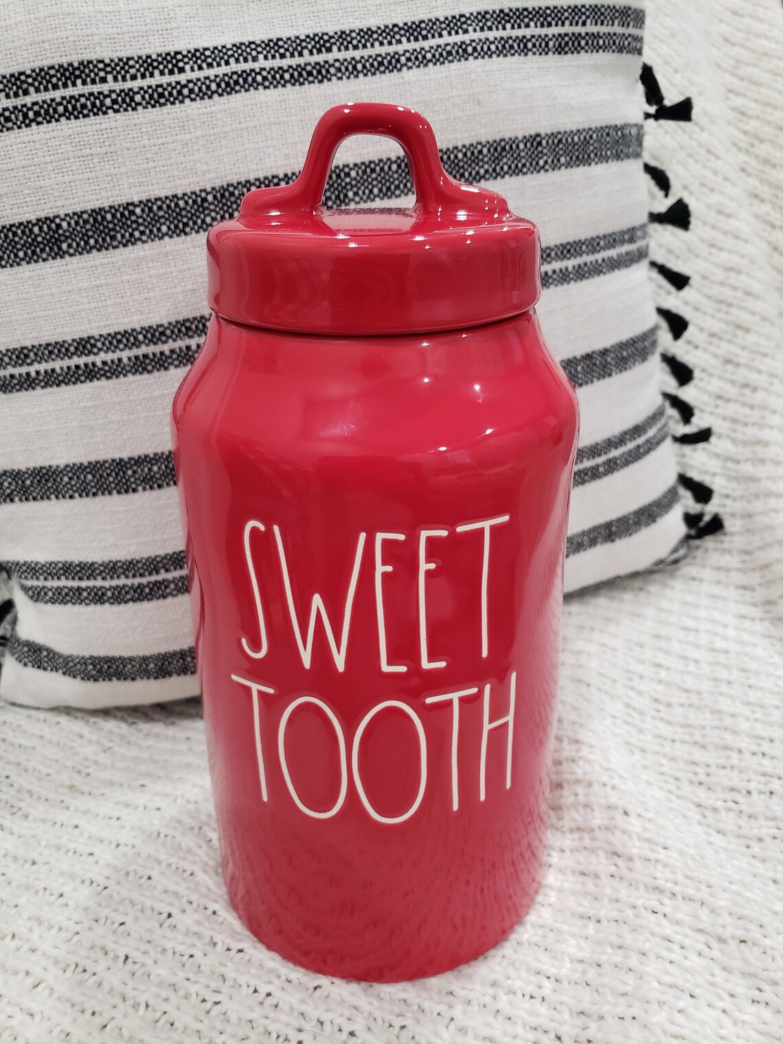Rae Dunn sweet Tooth Red Canister Collections Etsy