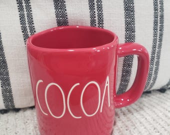 Rae Dunn "Cocoa" Red Mug Holiday Collection