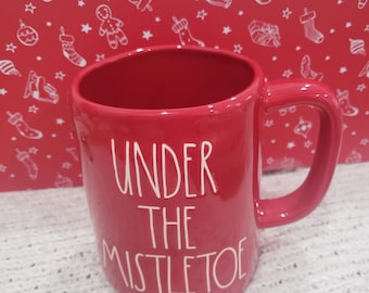 Rae Dunn "Under The Mistletoe" Red Mug Holiday Collection