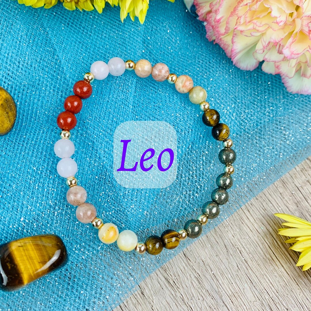 Leo Bracelet July August Birthstone Bracelet Leo Birthday Gifts
