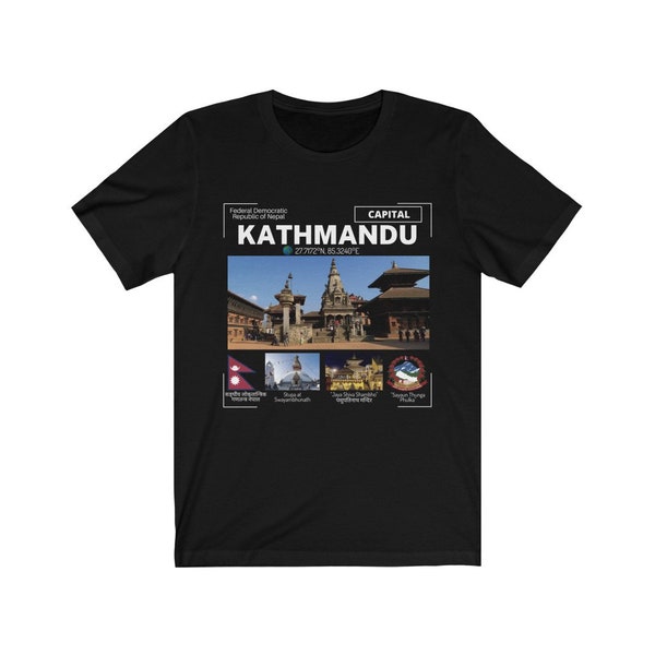 Kathmandu, capital city of Nepal Unisex Jersey Short Sleeve Tee