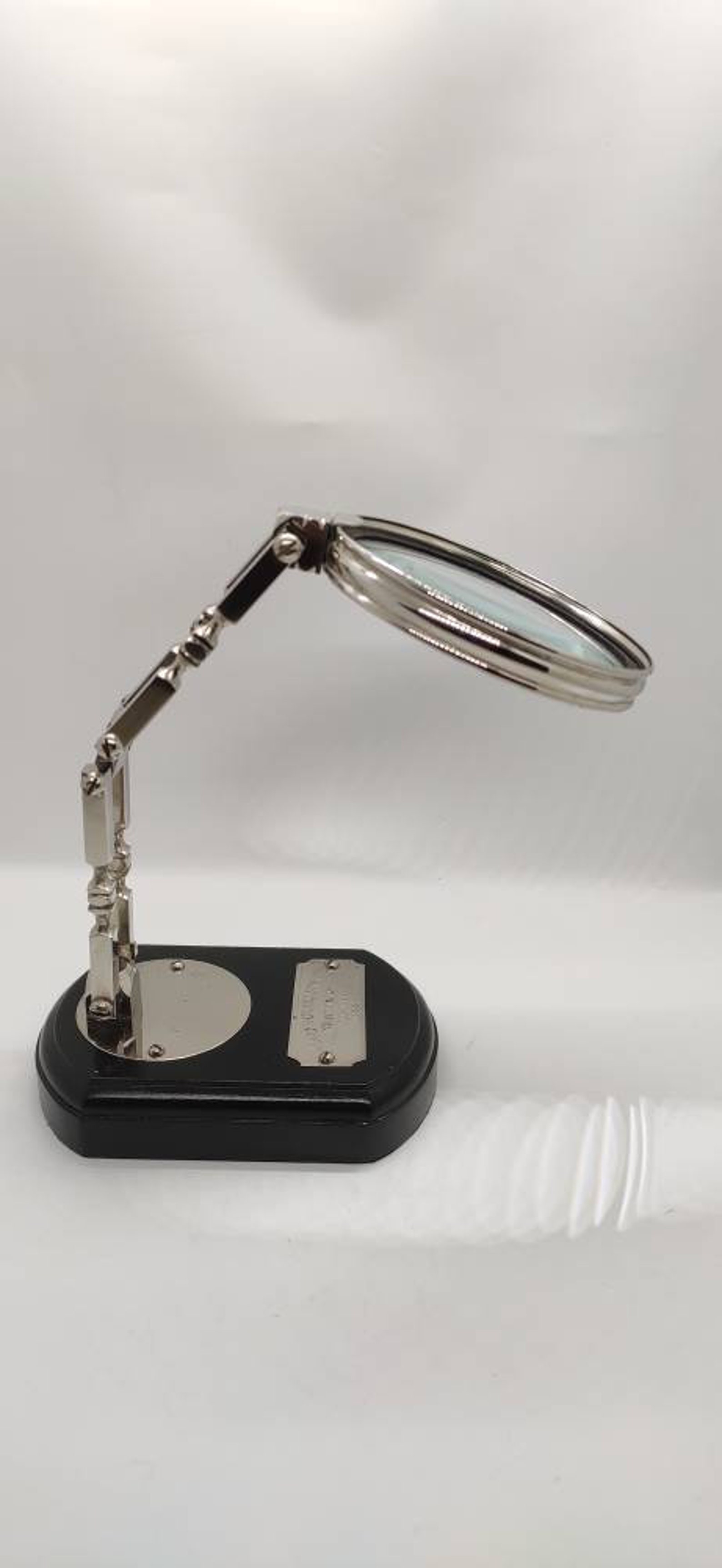 Brass Tabletop Magnifier Chrome/Nickel finish Desk Magnifying Etsy