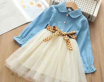 little girl denim tutu dress