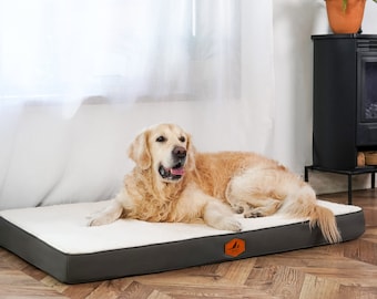 Orthopedic Dog Bed for Large Dogs, Dogs Bed with Removable Cover and Egg Crate Foam, Pet Bed Mat Machine Washable, Waterproof Lining