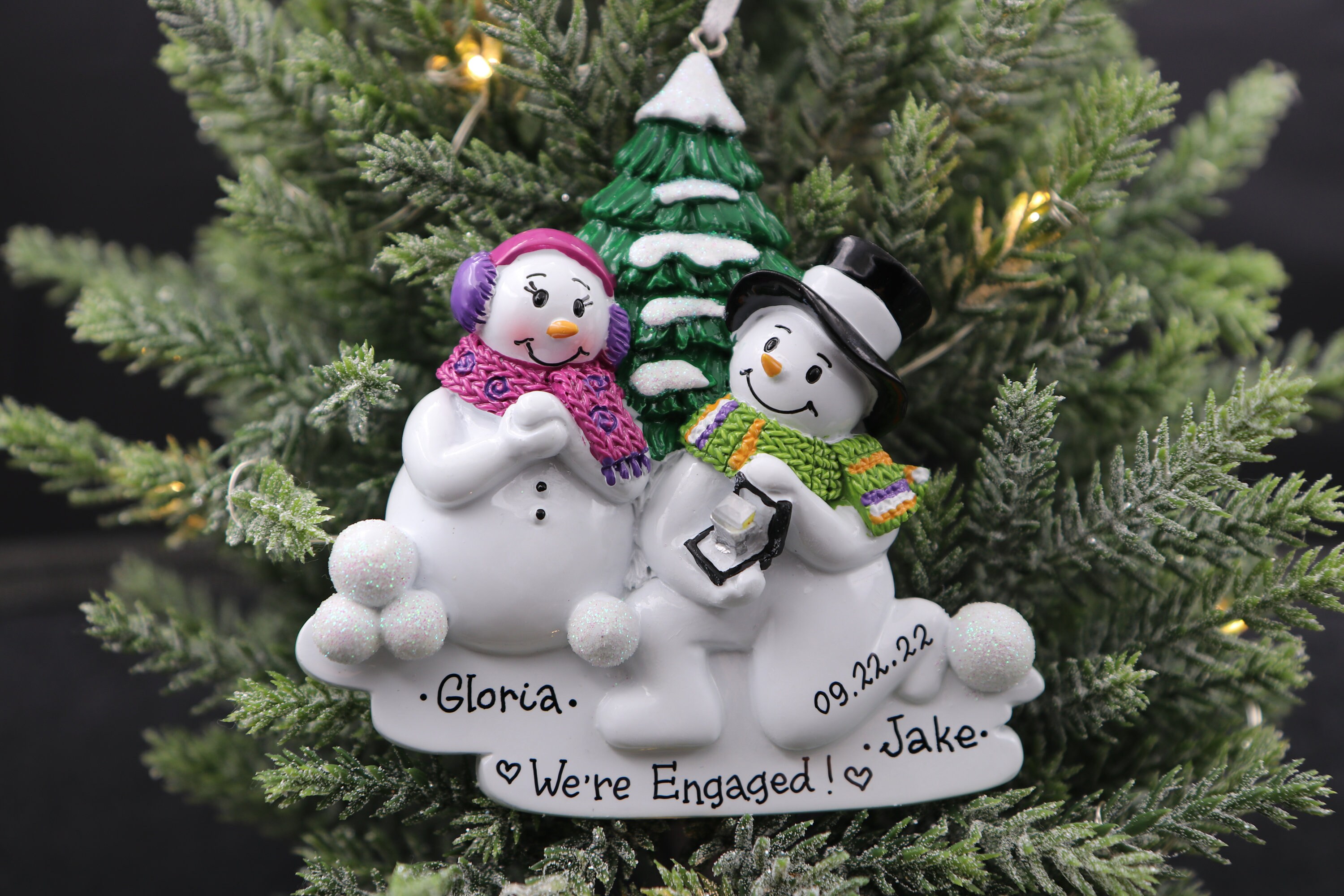 Snowman 2024 engagement ornament