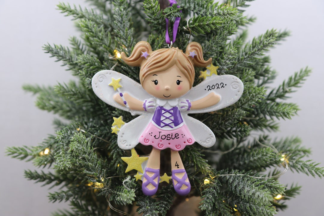 Fairy Tree Ornament, Fairy Personalized Christmas Ornament, Fairy