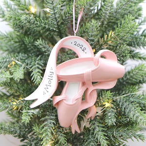 Personalized Ballet Shoes Ornament 2025 | Ballerina Christmas Tree Decoration | Custom Name & Year | First Pointe Shoes Gift