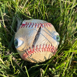 OOAK Baseball eyes  folk outsider art  monster includes FREE gifts