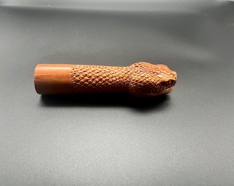 Carved Snake Knife Handle or Walking Stick top