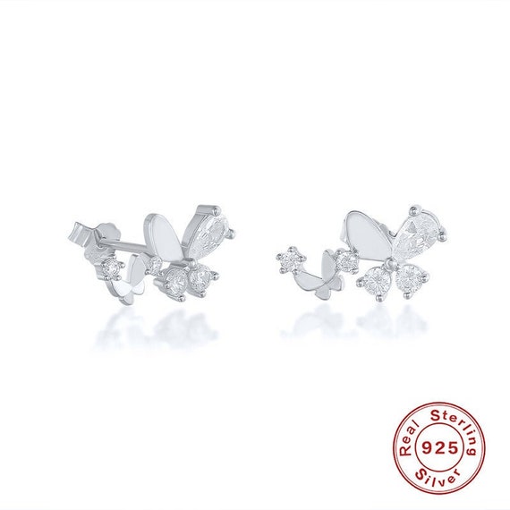 10pcs Adabele Authentic Sterling Silver 9mm Large Butterfly Push Earring  Backs Tarnish Resistant Rhodium Plated Earnut Findings SS331-3