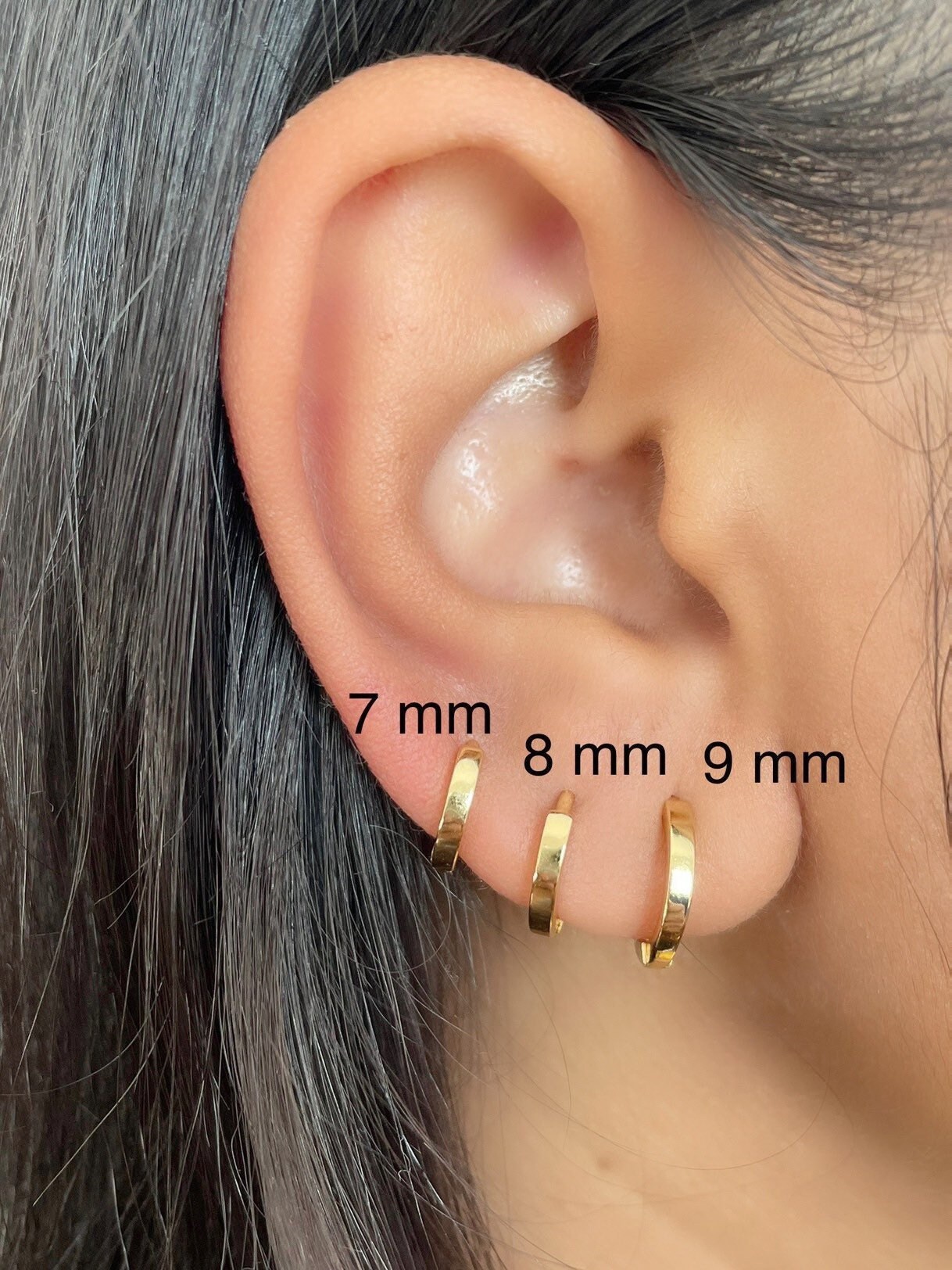 Huggie Hoop Earrings Sterling Silver Cartilage Hoops Dainty Etsy Ireland