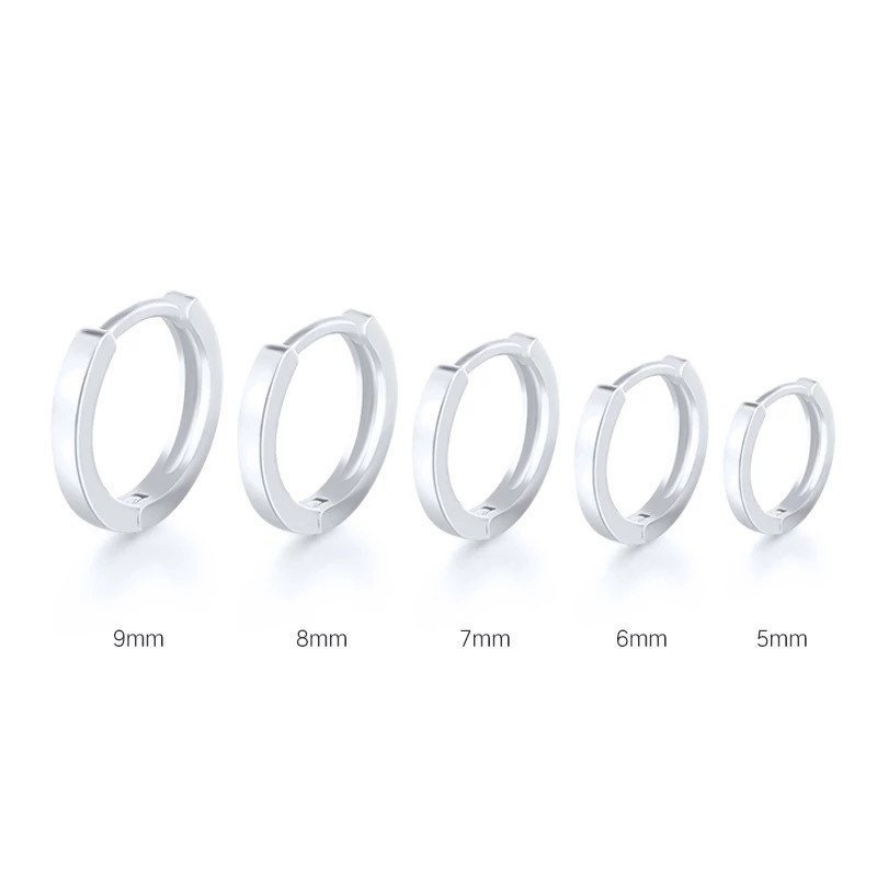 Huggie Hoop Earrings Sterling Silver Cartilage Hoops Dainty Etsy Ireland