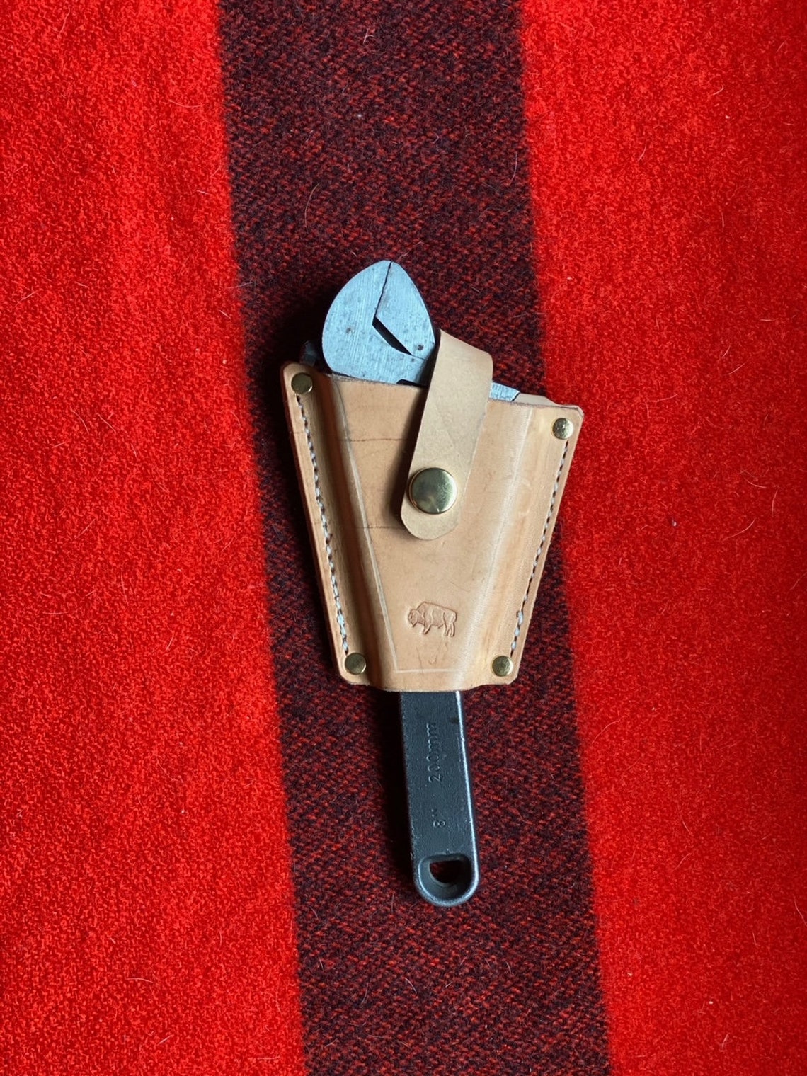 Leather Wrench Holder with belt loop Etsy