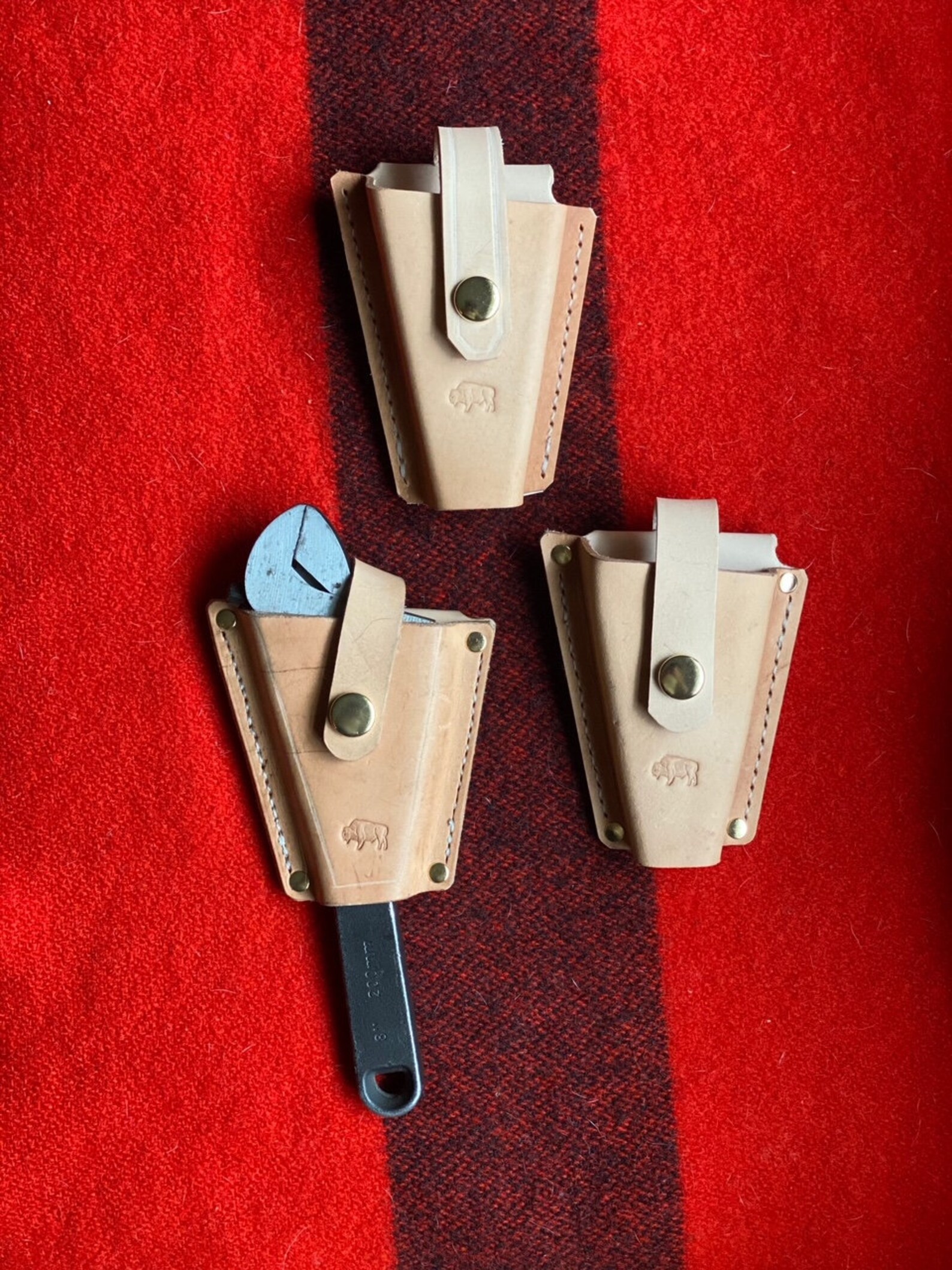 Leather Wrench Holder with belt loop Etsy