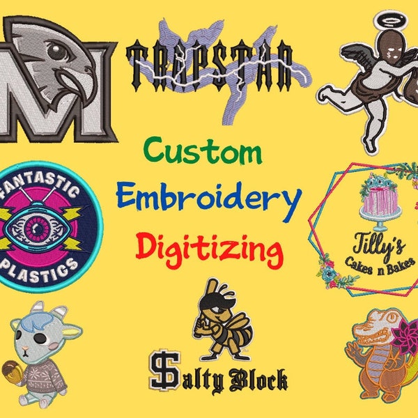 Custom Embroidery Digitizing / Image Digitizing / Logo Digitizing