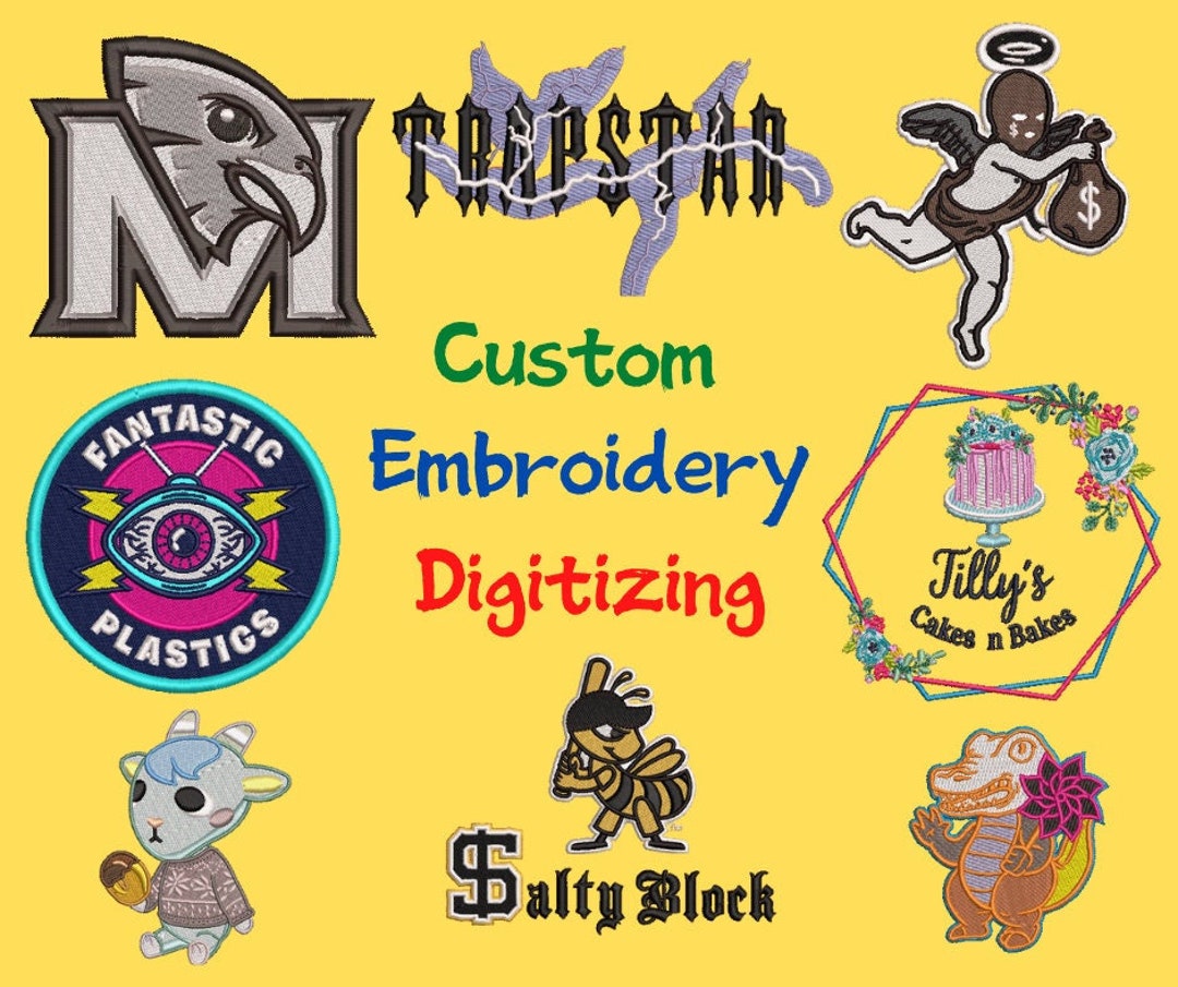 Custom Embroidery Digitizing / Image Digitizing / Logo Digitizing Etsy