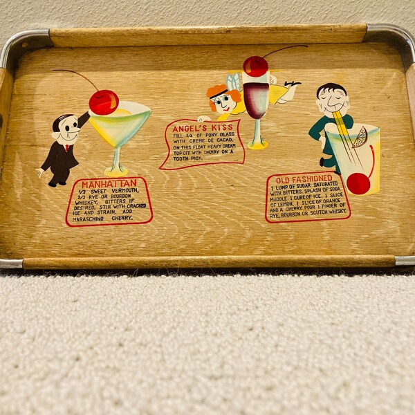 Vintage Cocktail Tray - set of three