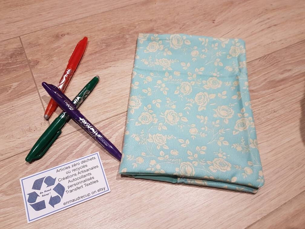 Protège Cahier/Carnet de Santé, Format A5, en Tissus Lavables Idéal Pour Une Démarche Zéro Déchets