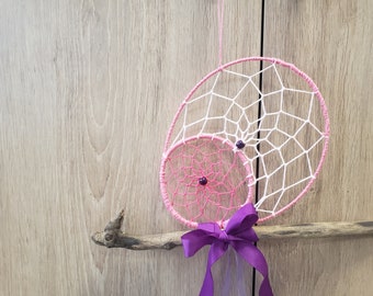 Attrape rêves Dreamcatcher en bois flotté et tissage