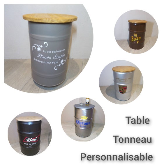 Metal barrel table deals