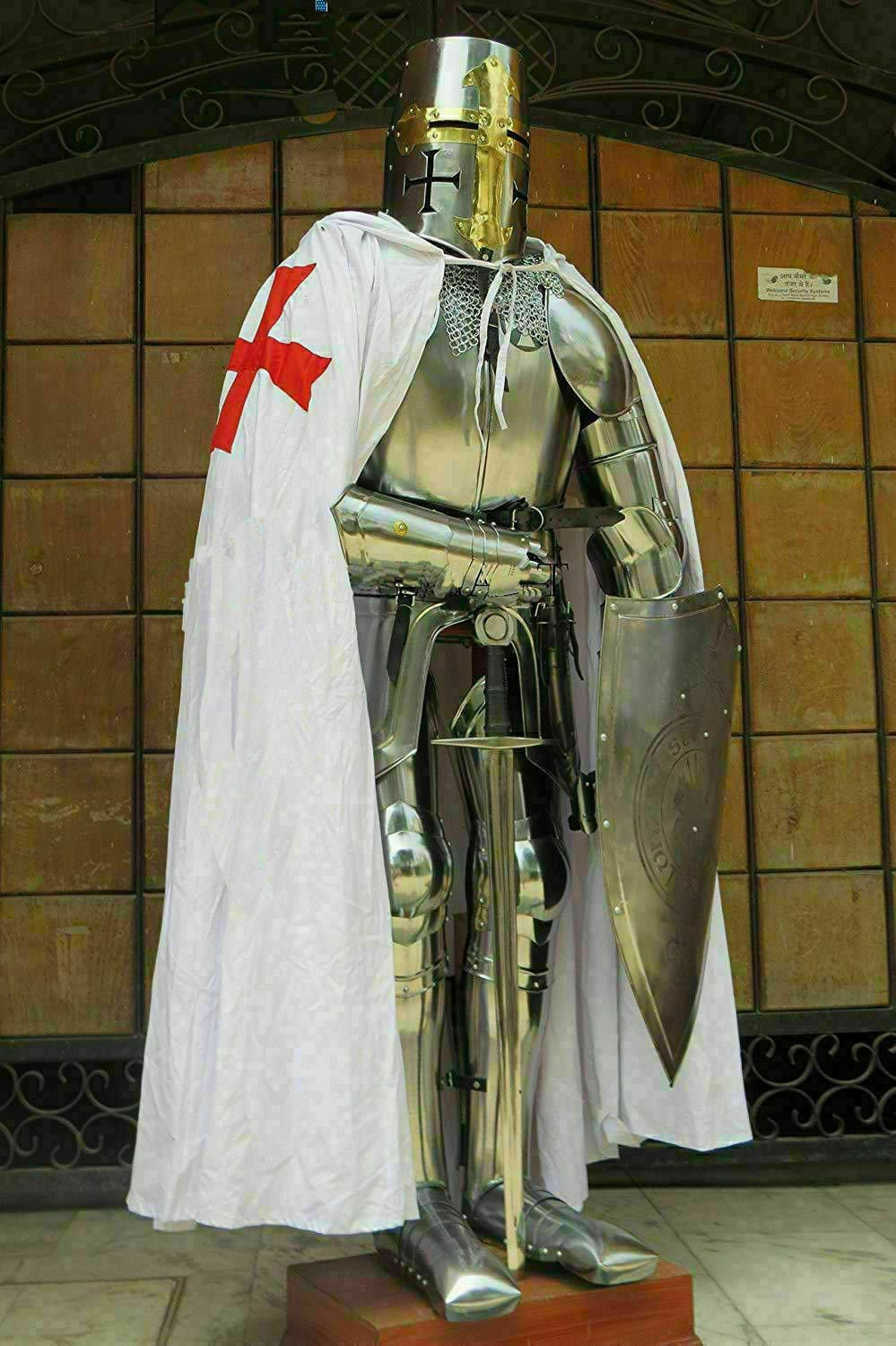 Armor Knight Suit Templar Costume Combat Full Body Knight Etsy
