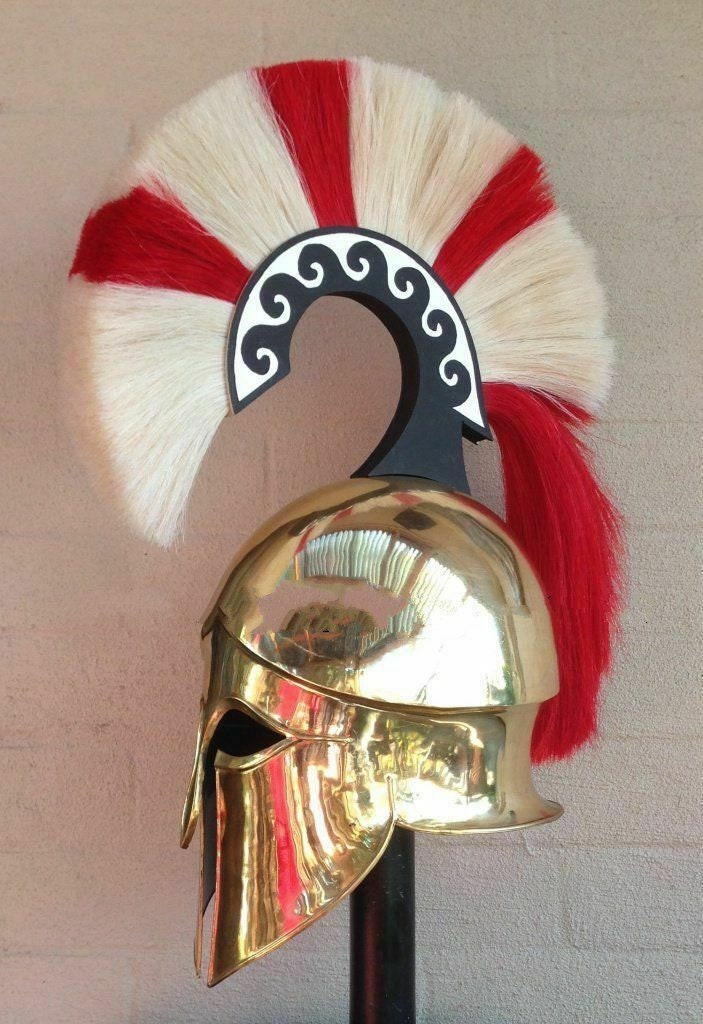 Medieval Wearable Greek Corinthian Helmet Free Leather Liner Knight Gift ITEM 
