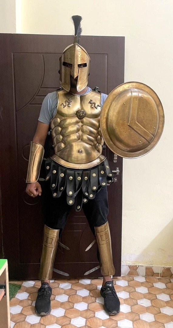Medieval 300 Spartan Helmet Roman King Leonidas Muscle Armour - Etsy