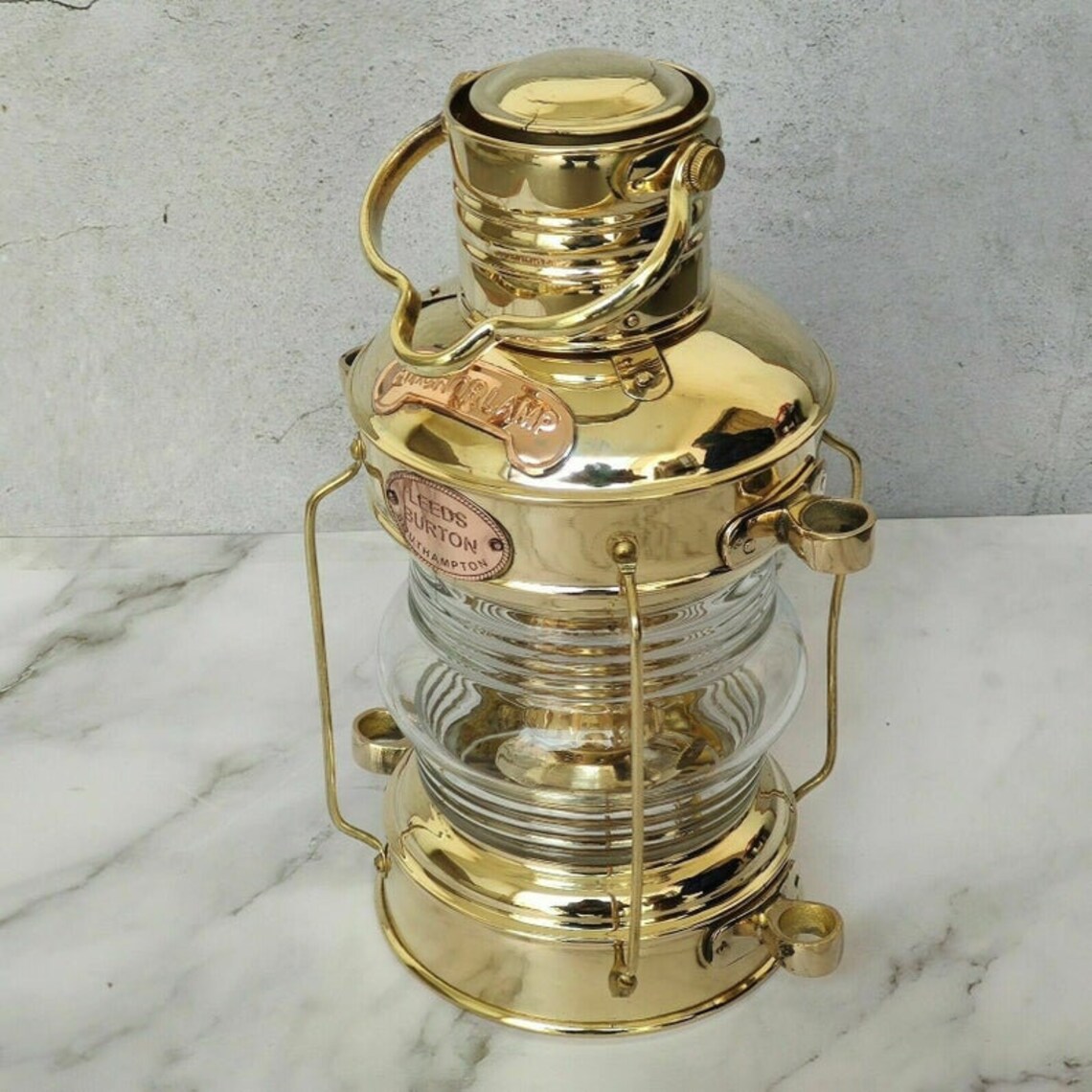 Brass Anchor Oil Lantern Nautical Maritime Ship Lantern Lamp Etsy