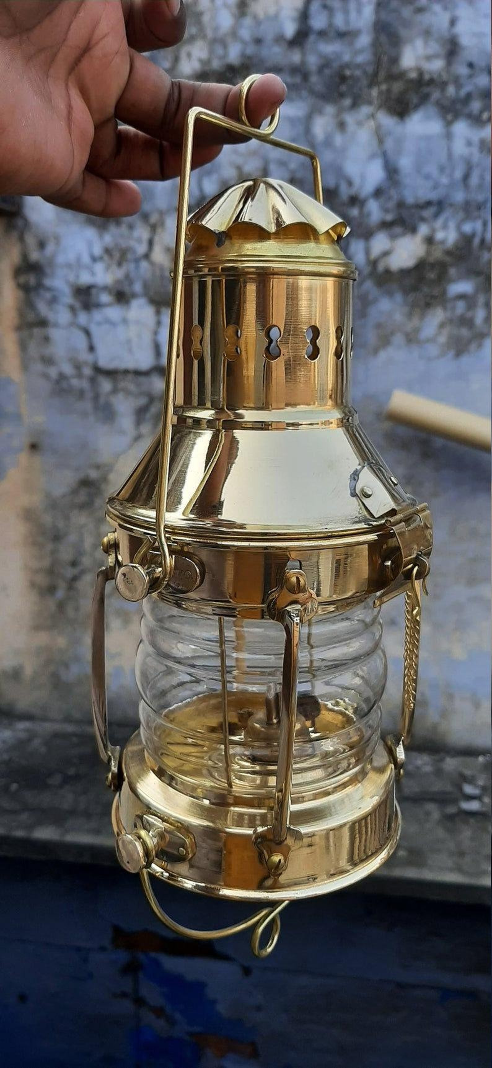 Vintage Brass Oil Lamp/ Maritime Ship Lanternanchor Boat Etsy