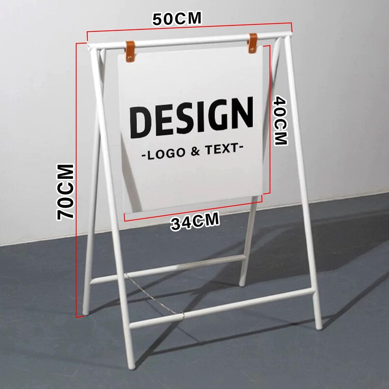 Portable Folding A-frame Sign | Custom Metal Sidewalk Signboard ...