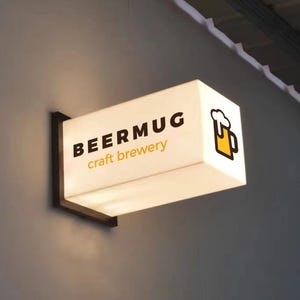 Custom LED Light Box Sign - Personalized Illuminated Business Signage - Durable Acrylic LED Sign for Storefronts, Restaurants & Offices