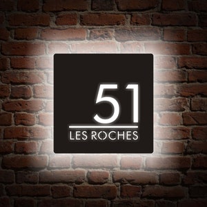 Placa de dirección personalizada,Número de casa LED,Número 3D,Señal de número iluminada.Caja de número,Señal de dirección personalizada,Señal comercial,Letra de canal LED