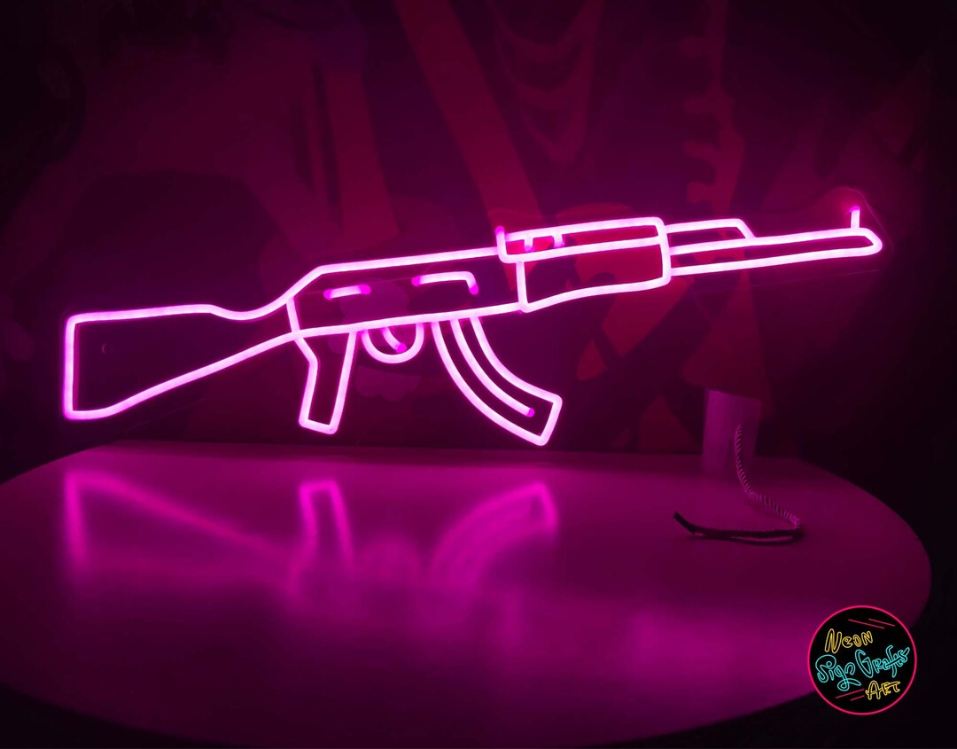 AK47 Gun Neon Signs,csgo Game Room AK47 Wall Decor,bedroom Decor Neon