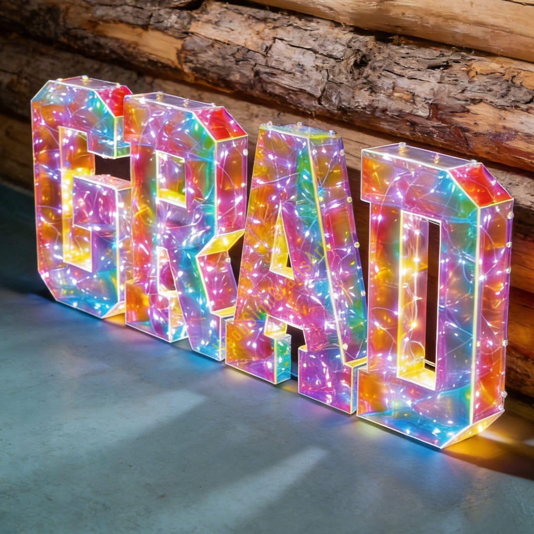 Graduation Marquee Letters GRAD 3ft 4ft LED Marquee Letters, Giant Light up Sign for Graduation ...