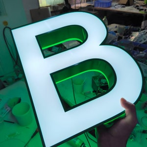 Letras de canal LED de metal 3D, letrero retroiluminado personalizado, letrero comercial 3D, letrero de edificios, diseño de logotipo de empresa, letras de letrero iluminadas, logotipo LED