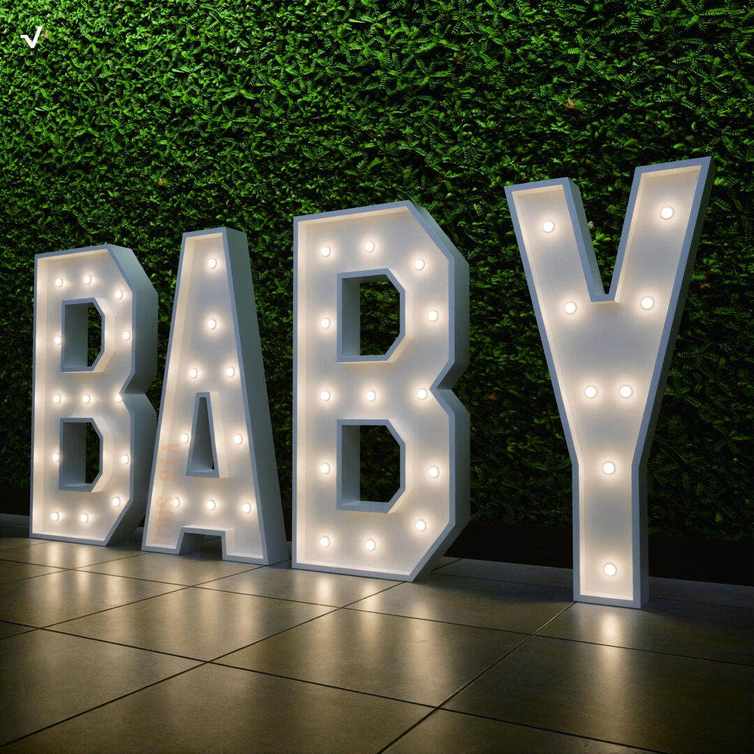 BABY LED Light up Letters - Alphabet Marquee Signs, Custom Words ...
