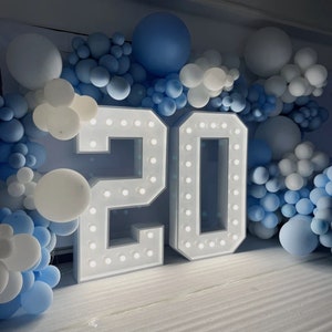 Letrero de letra de marquesina de número personalizado, letrero de letra grande de 4 pies/3 pies, número de fondo de fiesta de cumpleaños, decoración de boda, regalo personalizado, letrero de número
