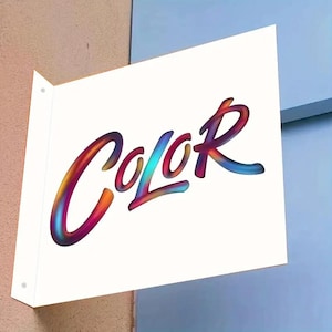 Custom Metal Blade Sign - Outdoor Business Signage - Heavy Duty Wall Mounted Sign for Retail Shops, Restaurants & Offices