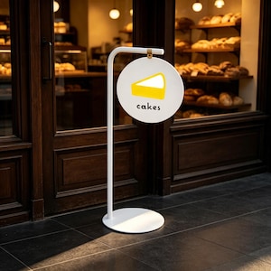 Custom Sidewalk Sign for Restaurants,A-Frame Menu Board Outdoor,Weatherproof Metal Sandwich Board Sign for Cafe Business,Daily SpecialsBoard