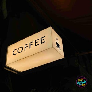 Custom Logo Blade Sign - LED Glowing Store Sign - Uniformly Lit Acrylic - Retail, Cafe, Bar - Dimmable Business Sign