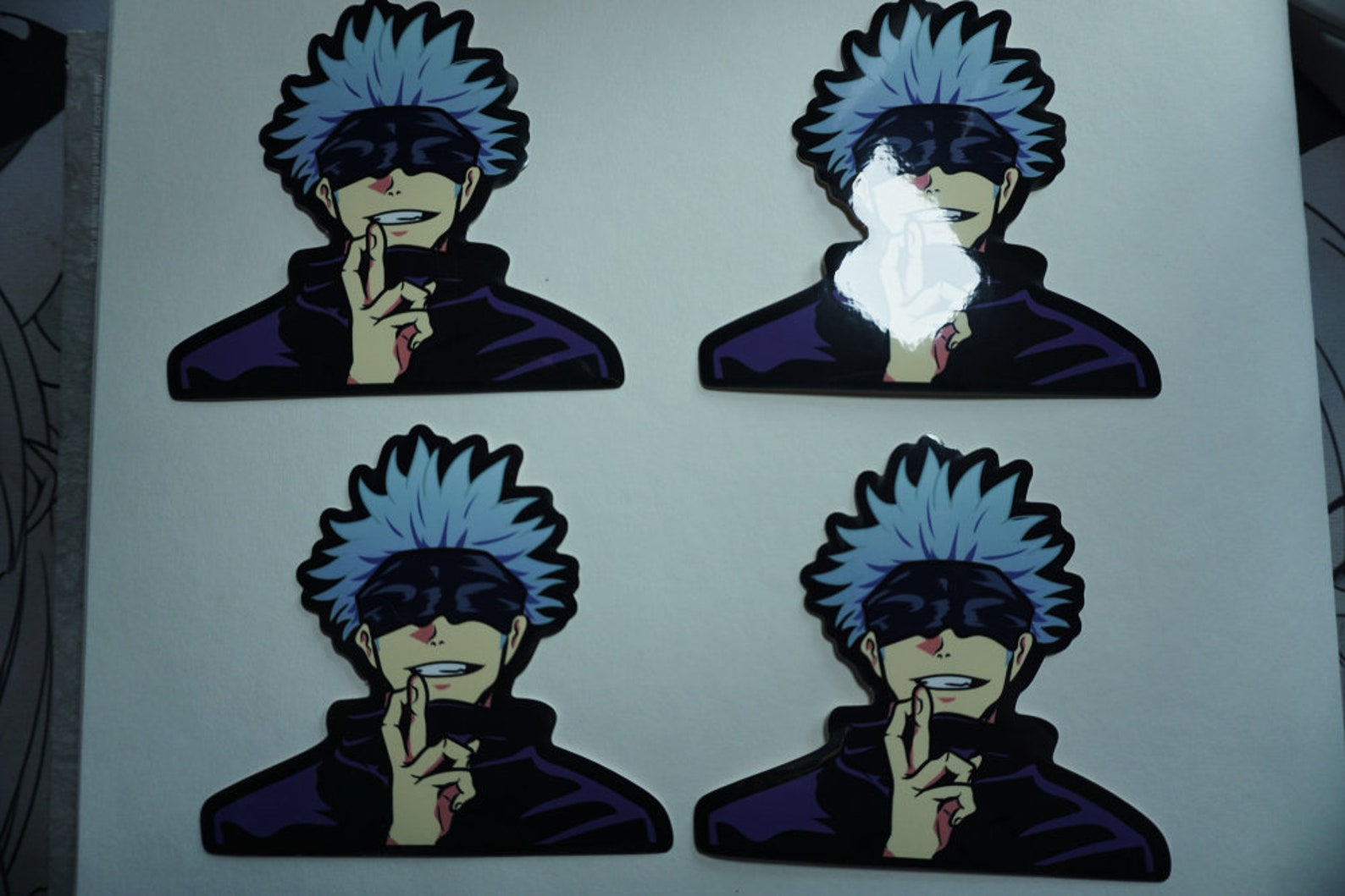 Gojo Satoru Peeker Jujutsu Kaisen Sticker | Etsy