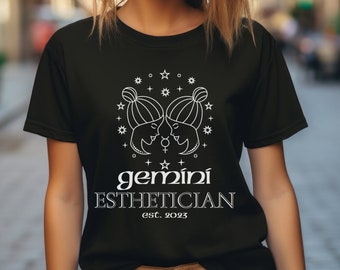 Gemini Esthetician Shirt, Zodiac Esthetician Shirt, Gemini Skincare Specialist Shirt, Zodiac Shirt, Esthetician Gift
