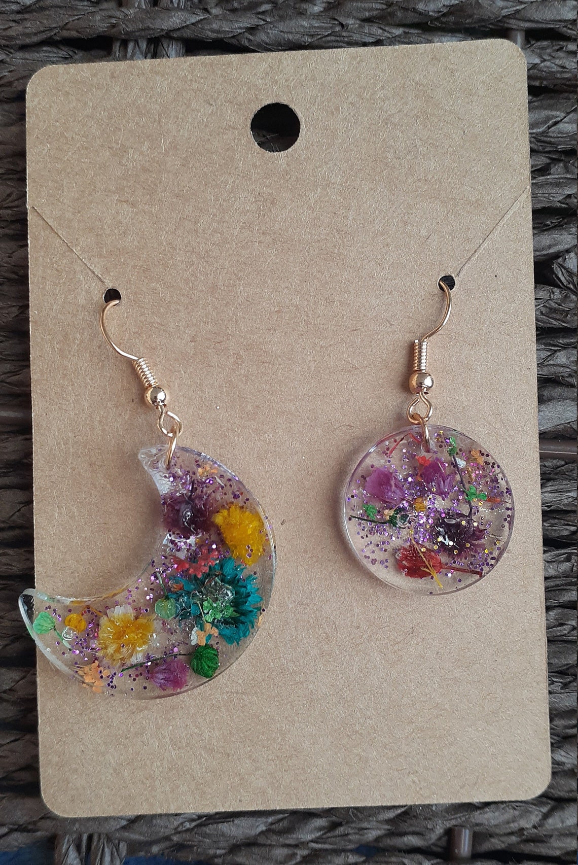 Handmade Resin Earring Flower Resin Earring Summer Earrings Etsy