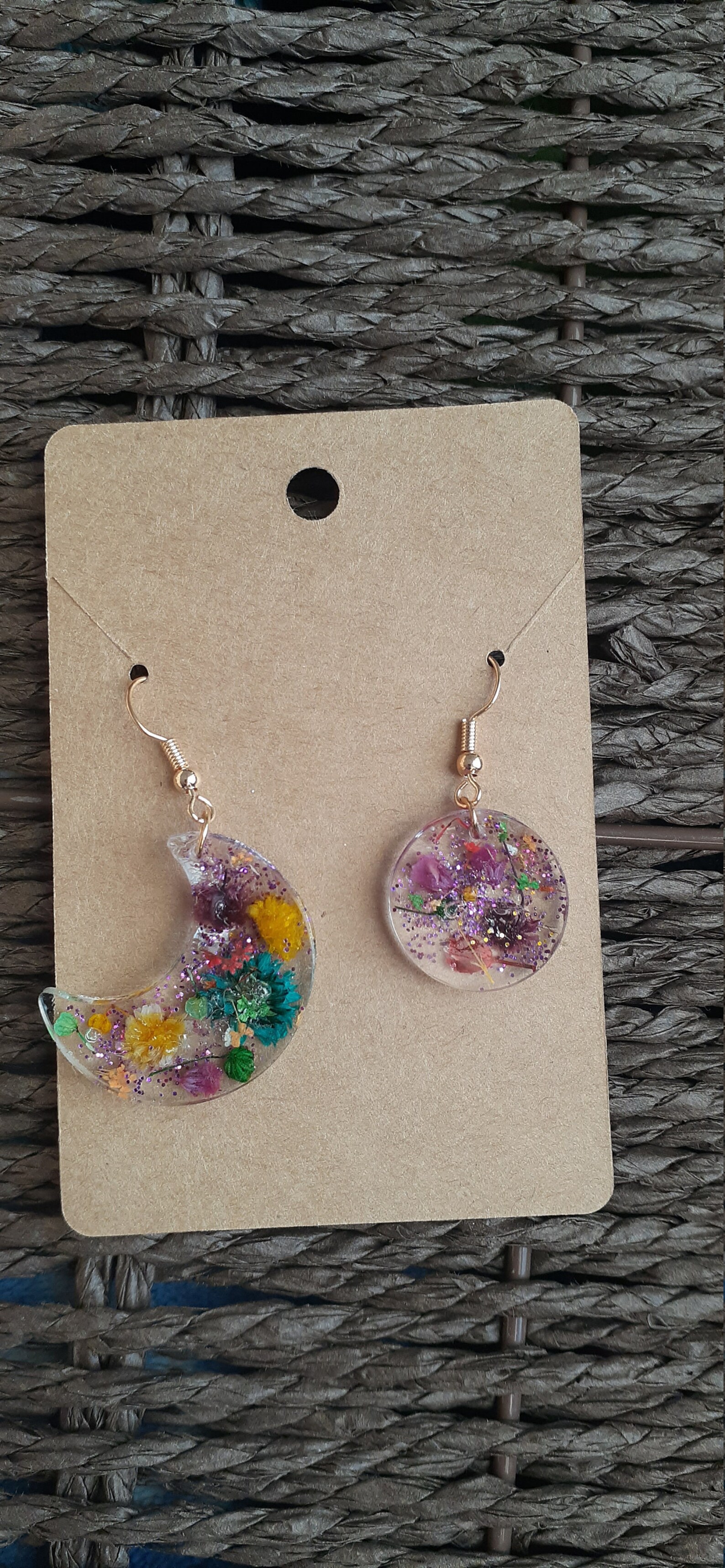 Handmade Resin Earring Flower Resin Earring Summer Earrings Etsy